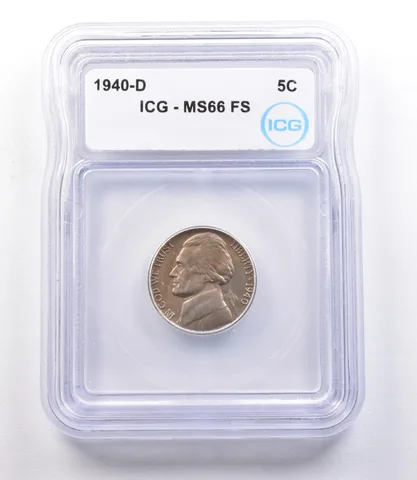 1940-D Jefferson Nickel MS66 FS ICG *1897