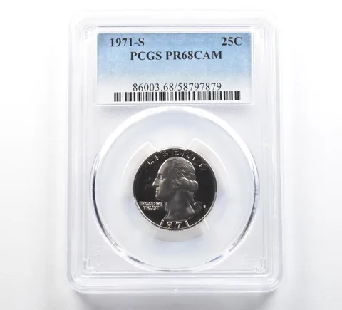 1971-S Washington Quarter PR68 CAM PCGS Blue Label