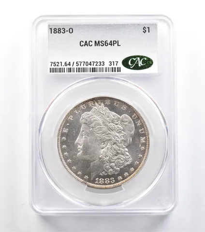1883-O Morgan Silver Dollar MS64 PL CAC CACg *2241