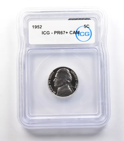 1952 Jefferson Nickel PR67+ CAM ICG *0894