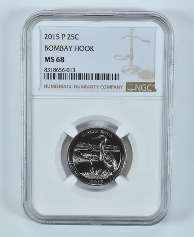 2015-P Washington Quarter Bombay Hook America The Beautiful MS68 NGC