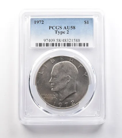 1972 Eisenhower $1 Type 2 AU58 PCGS *0967