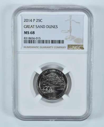 2014-P Washington Quarter Great Sand Dunes America The Beautiful MS68 NGC