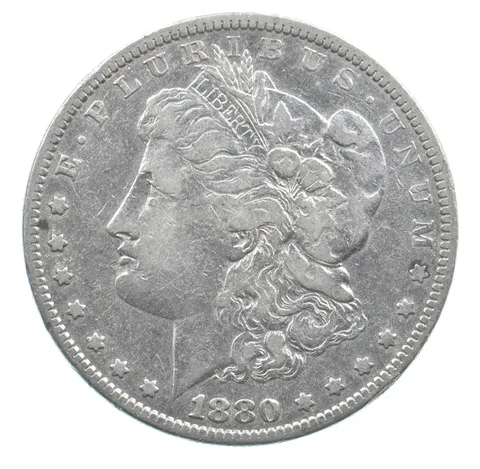 Early - 1880 Morgan Silver Dollar - 90% US Coin *034