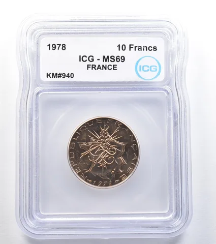 1978 France 10 Francs KM#940 MS69 ICG *7938