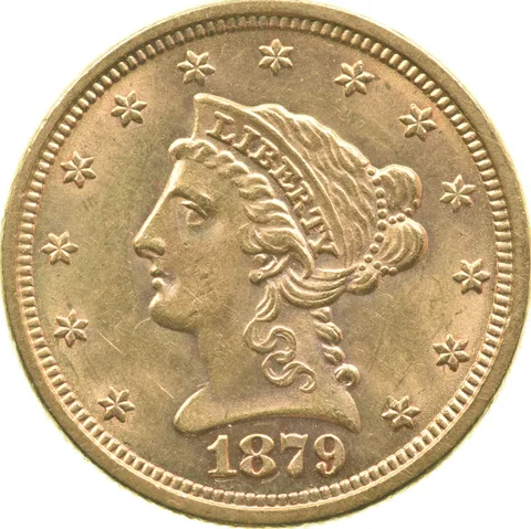 1879 $2.50 Liberty Head Gold Quarter Eagle a7643