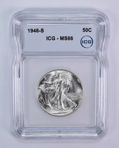 1946-S Walking Liberty Half Dollar MS66 ICG
