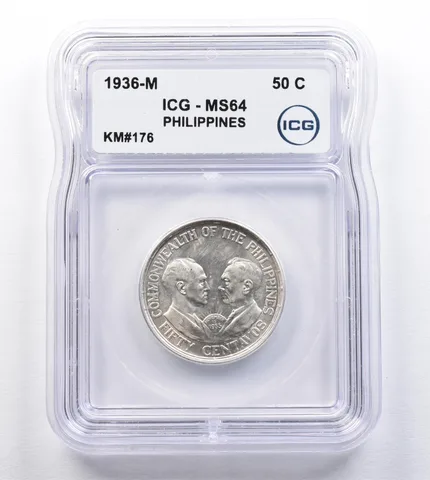 1936 M Philippines 50 Centavos KM#176 MS64 ICG *2026