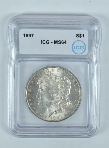 1897 Morgan Silver Dollar MS64 ICG