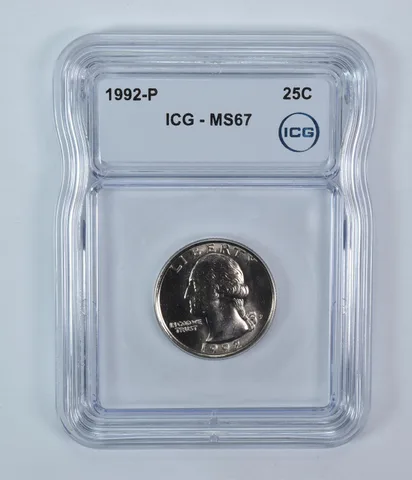 1992-P Washington Quarter MS67 ICG