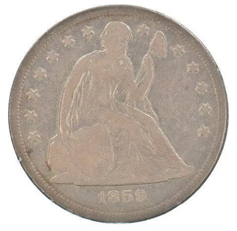 1859-O Seated Liberty Silver Dollar Beautiful Tone *4307