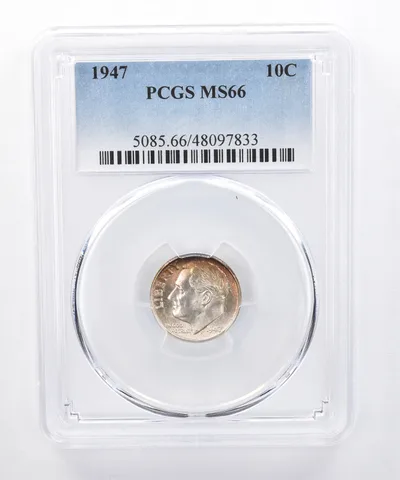 1947 Roosevelt Dime MS66 PCGS Beautiful Tone *8375