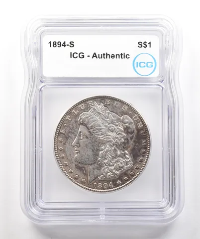1894-S Morgan Silver Dollar Authentic ICG a4256