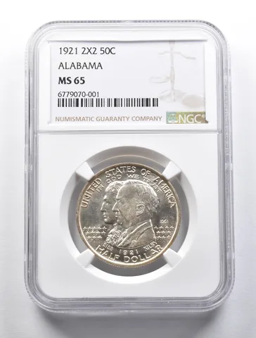 MS65 1921 Alabama Centennial Commemorative Half Dollar 2X2 NGC *2206