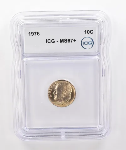 1976 Roosevelt Dime MS67+ ICG Beautiful Tone *2048