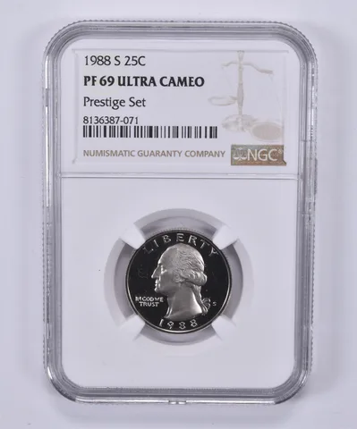 1988-S Washington Quarter Prestige Set PF69 UCAM NGC Brown Label