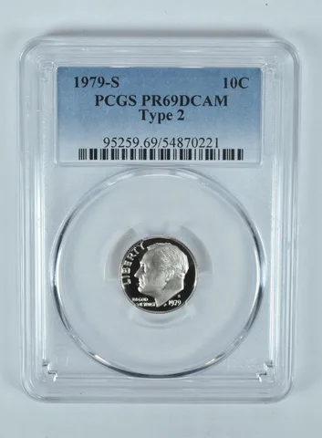 1979-S Roosevelt Dime Type 2 PR69 DCAM PCGS Blue Label