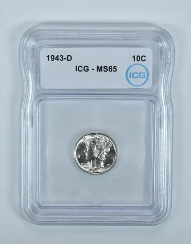 1943-D Mercury Dime MS65 ICG