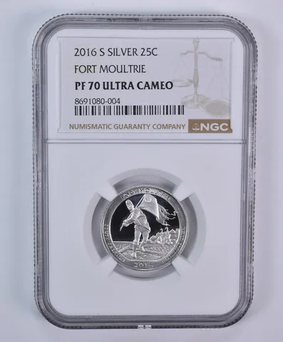 2016-S Washington Quarter ATB Silver Fort Moultrie PF70 UCAM NGC