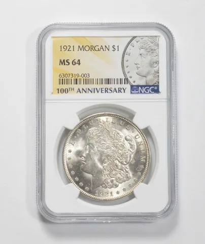 1921 Morgan Silver Dollar 100th Anniv 2021 Special Label MS64 NGC