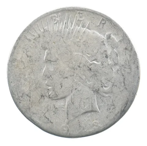 1923 Peace Silver Dollar MYC Helen Counter Stamped *9819