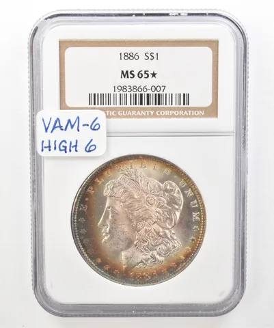 1886 Morgan Silver Dollar MS65* STAR NGC Beautiful Tone a5189