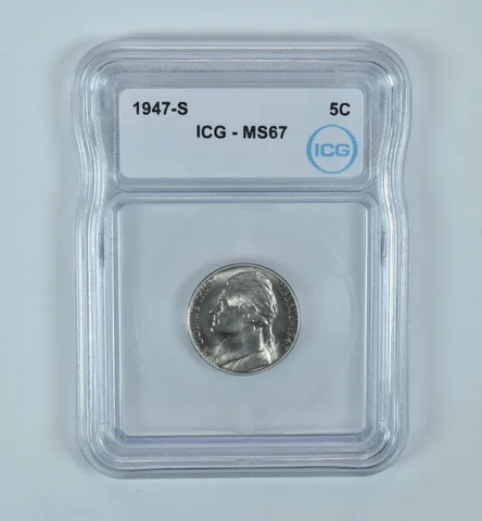 1947-S Jefferson Nickel MS67 ICG