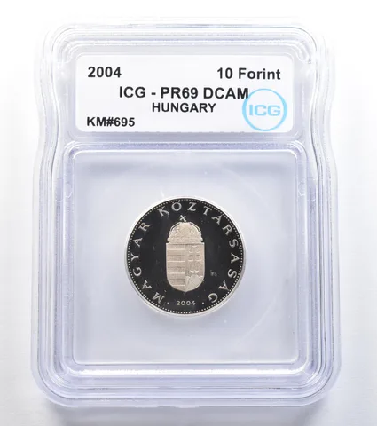 2004 Hungary 10 Forint KM#695 PR69 DCAM ICG *7951