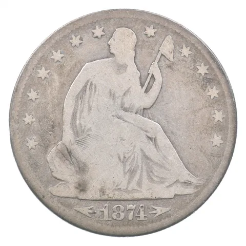 1874 Seated Liberty Half Dollar Arrows *6712