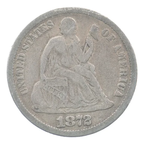 1872 Seated Liberty Dime *1629