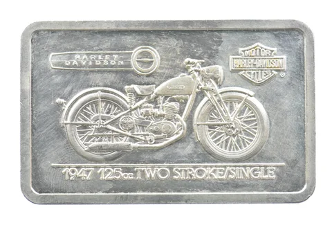 1.5 Oz Silver Bar Harley Davidson 1947 125cc Two Stroke/Single a5344