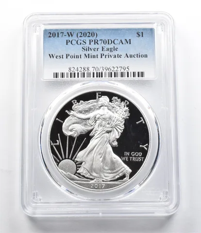 PR70DCam 2017-W (2020) American Silver Eagle West Point Private Auct. PCGS *5890