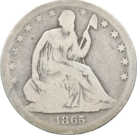 1865-S Seated Liberty Half Dollar a2285