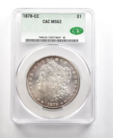 1878-CC Morgan Silver Dollar MS62 CAC CACg *5472