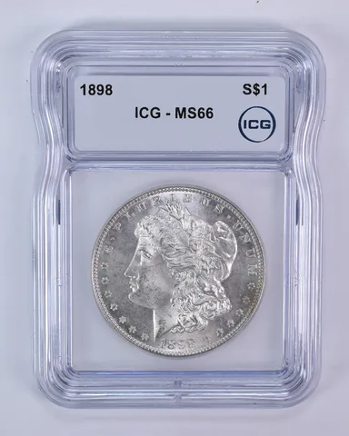 1898 Morgan Silver Dollar MS66 ICG
