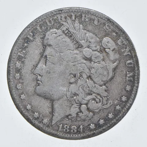 Early - 1884 Morgan Silver Dollar - 90% US Coin *872