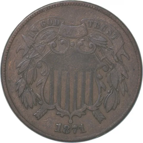 1871 Union Shield Two-Cent Piece *8277