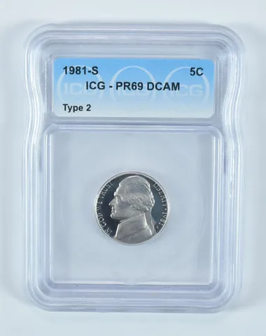 1981-S Jefferson Nickel Type 2 PR69 DCAM ICG
