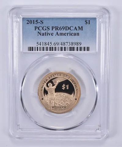 2015-S Sacagawea $1 Mohawk Ironworkers PR69 DCAM PCGS Blue Label