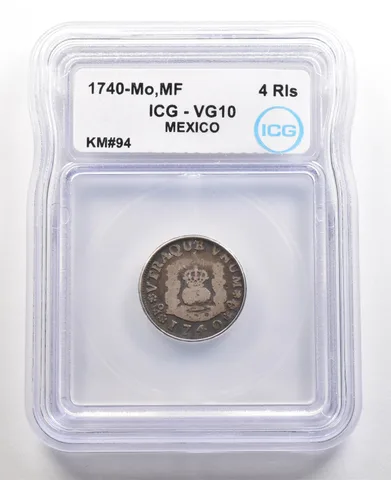 1740 Mo MF Mexico 4 Reales KM#94 VG10 ICG *5456