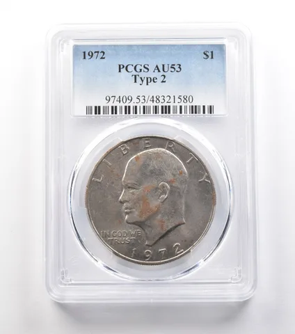 1972 Eisenhower $1 Type 2 AU53 PCGS *0971