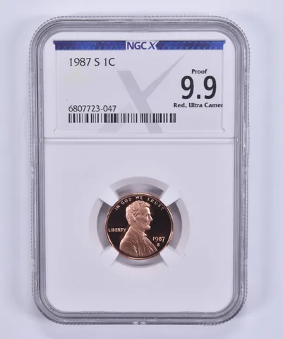 1987-S Lincoln Memorial Cent Proof 9.9 UCAM RD NGC X NGCX