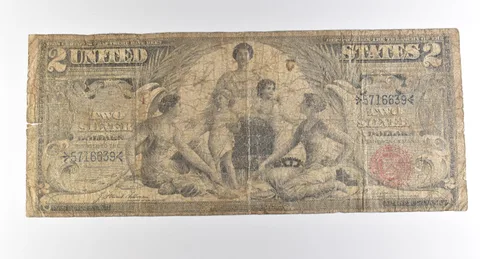 1896 $2 Silver Certificate Large Note Red Seal *3742
