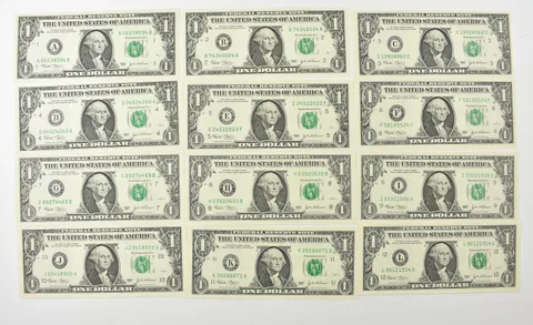 Lot (12) 2003 $1 FRN Complete District Set a7941
