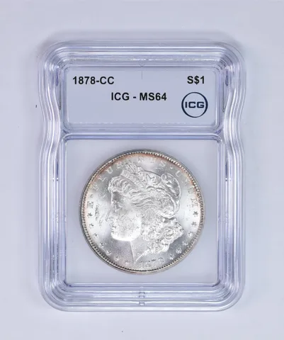 1878-CC Morgan Silver Dollar MS64 ICG Peripheral Tone *8009