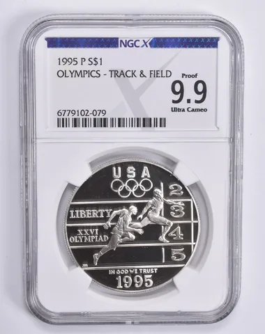 1995-P Olympic Track & Field Commemorative Dollar Proof 9.9 UCam NGC NGCX