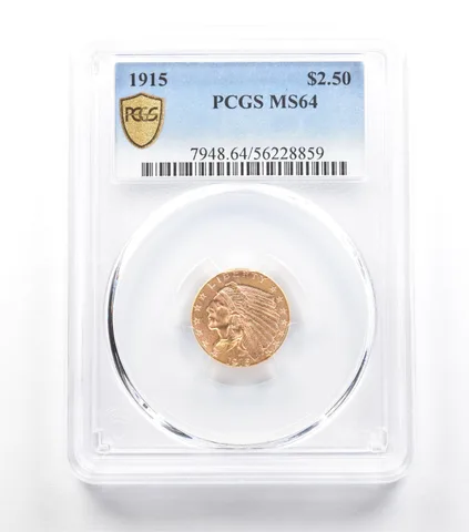 1915 $2.50 Indian Head Gold Quarter Eagle MS64 PCGS *5575