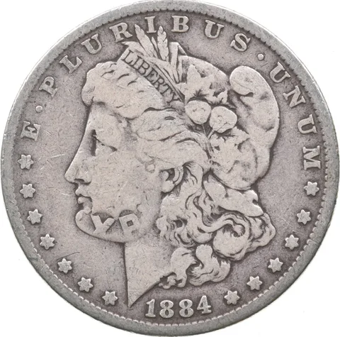 1884 Morgan Silver Dollar - Counter Stamped or Error??? Kind of Neat *9622