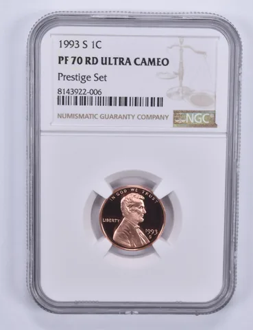 1993-S Lincoln Memorial Cent Prestige Set PF70 UCAM NGC Brown Label