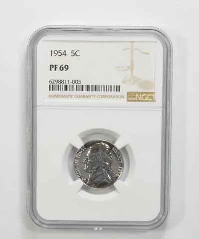 PF69 1954 Jefferson Nickel - Graded NGC a6874